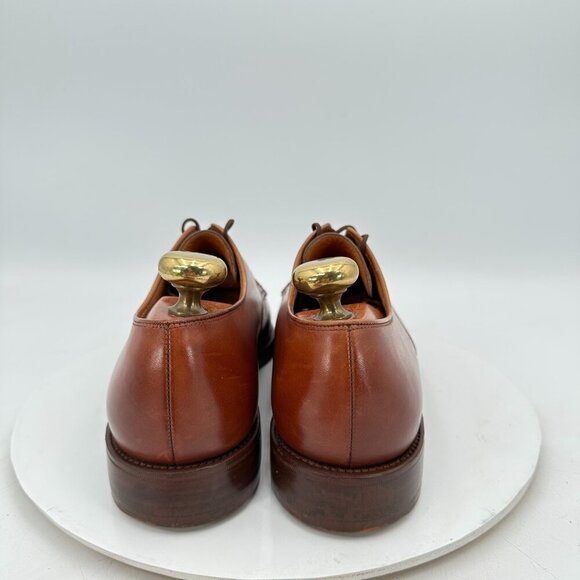 Polo Ralph Lauren Men UK 9.5D US 10D Brown Leather Cap Toe Derby England Shoe - Picture 5 of 11